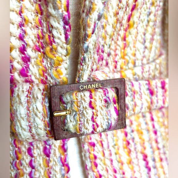 CHANEL ❌SOLD❌2001 LESAGE PINK TWEED JACKET VIVRANT COCO SILK LINING NEW - Picture 9 of 12